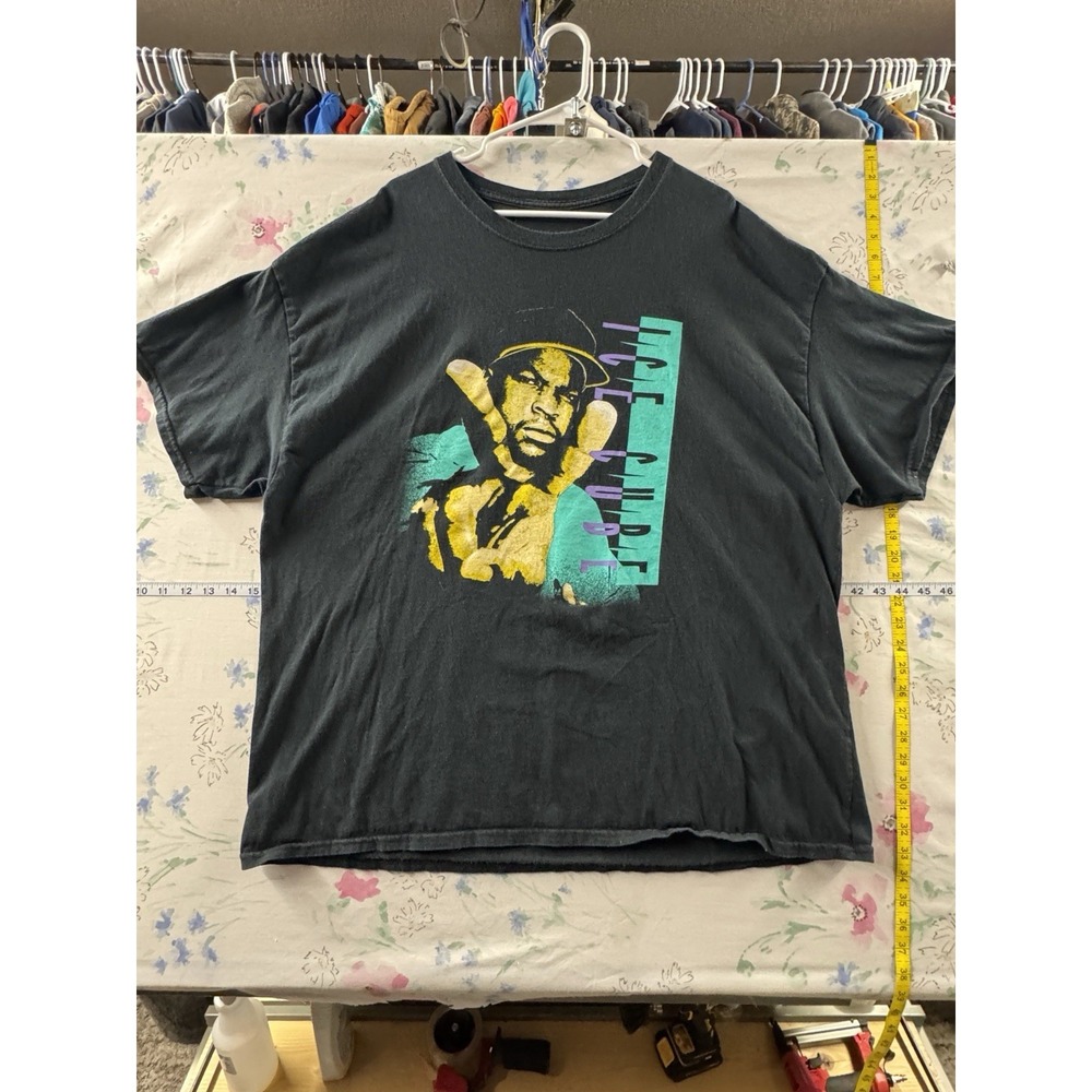 Ice Cube Graphic T-Shirt Black Gildan Heavy Cotton Men's Size L Hip Hop Rap Tee